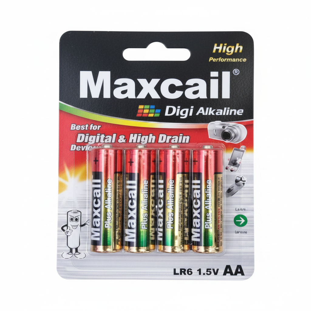 A. BATERI MAXCAIL 4PCS AA ALKALINE (360) 18435-13
