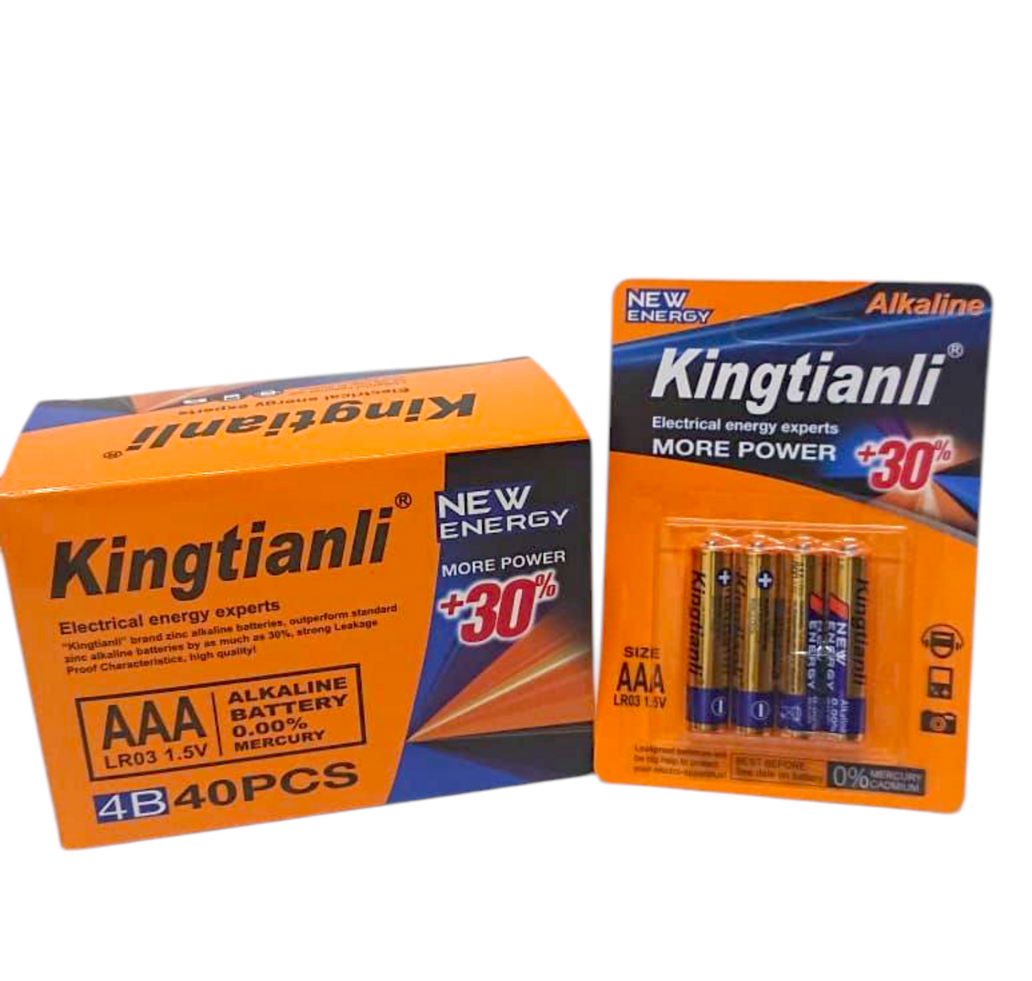 A. Bateria kingtianli AAA 1/4 Alkaline +30% Power