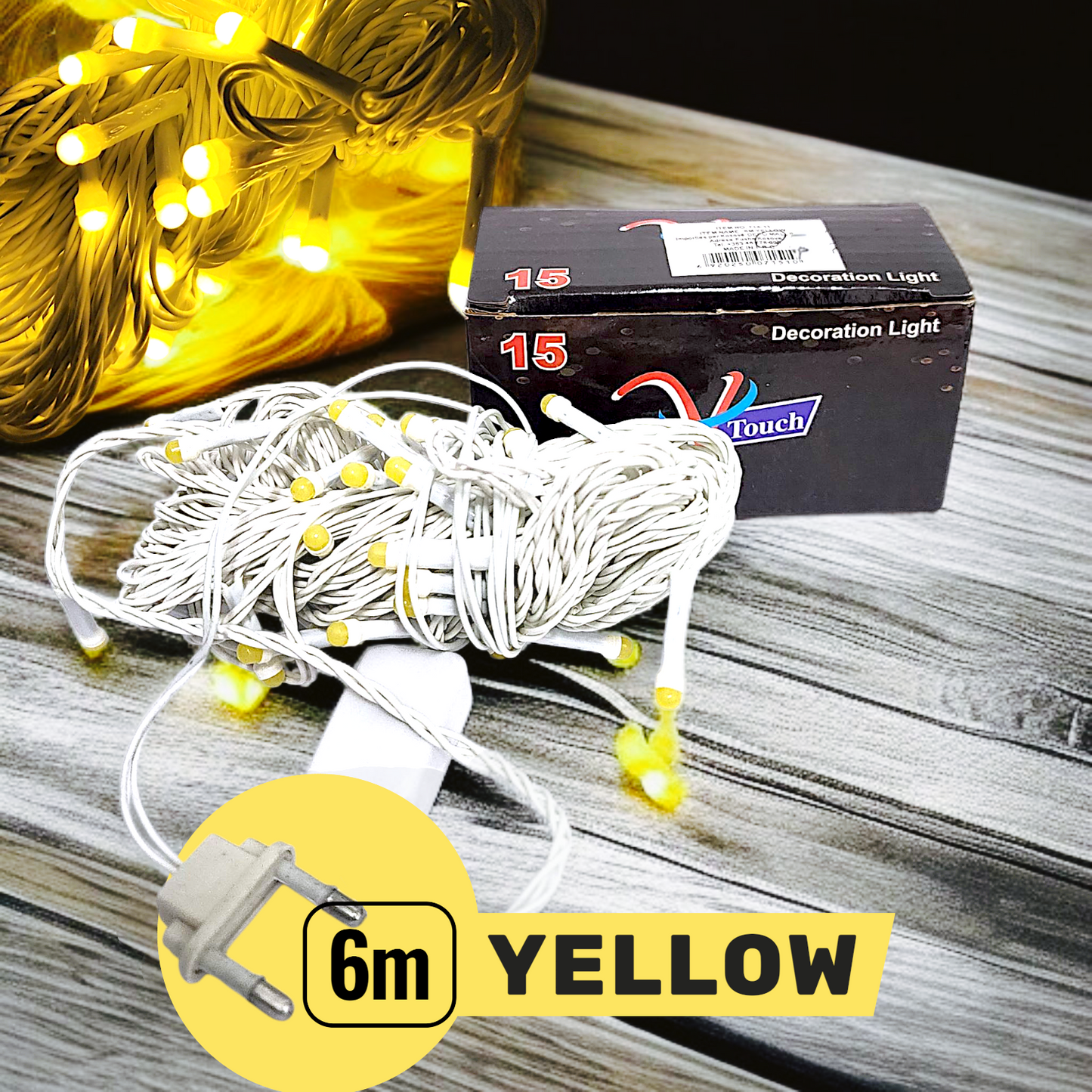 11 DF. LED LIGHT 6M YELLOW (100) 714-11
