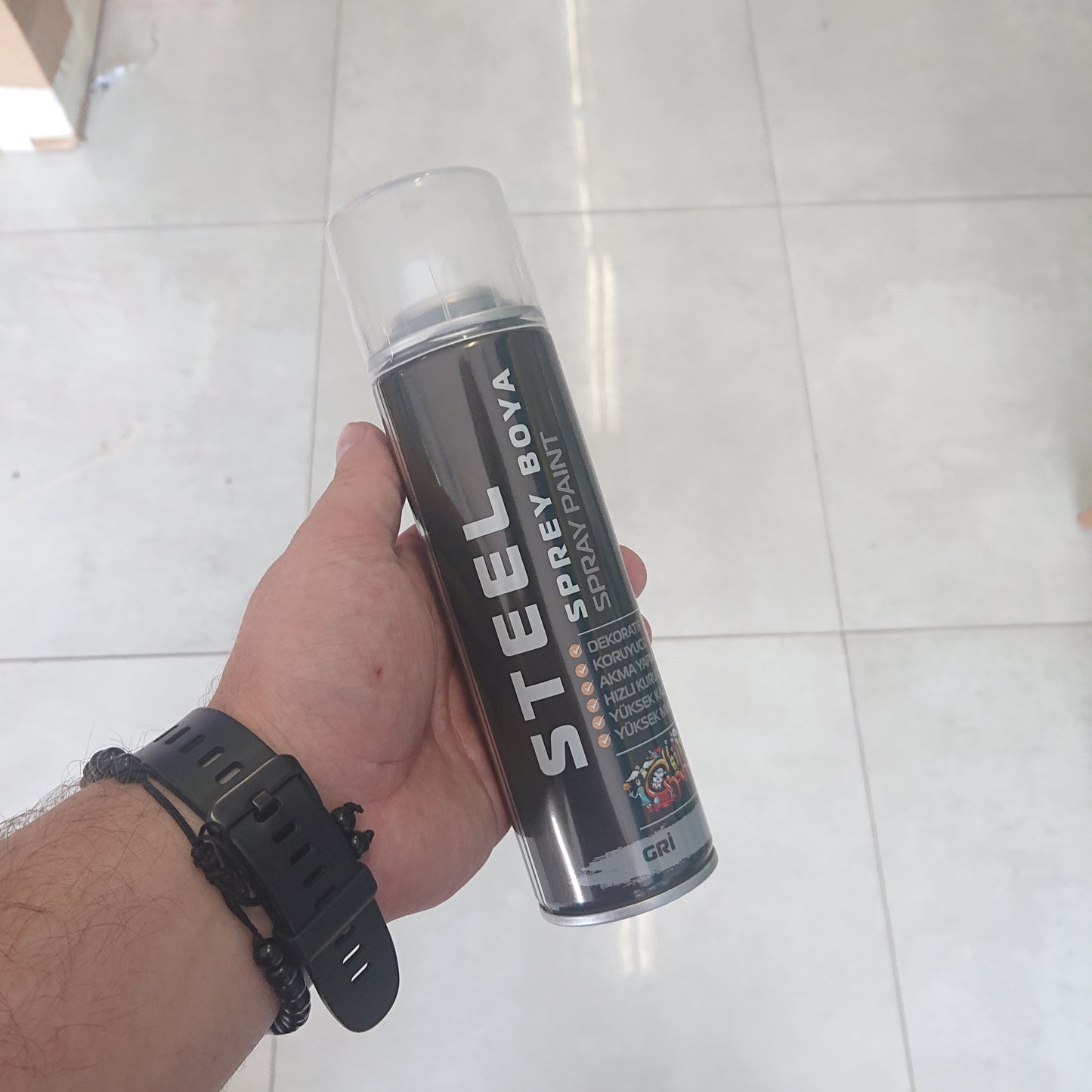 Mp. SPARAI NGJYRE E HIRIT 200ml. STEEL SPRET BOYA