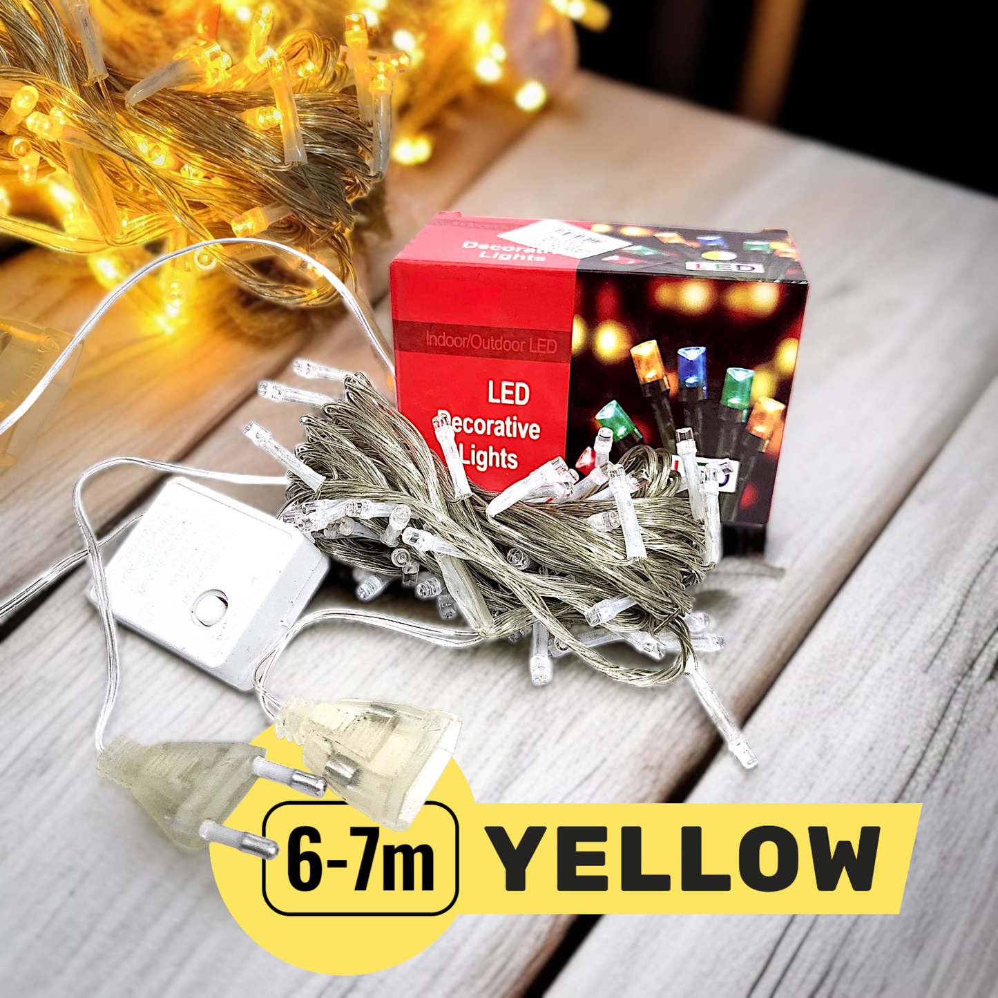 08 DF. LED LIGHT 6-7M YELLOW (100) 714-8