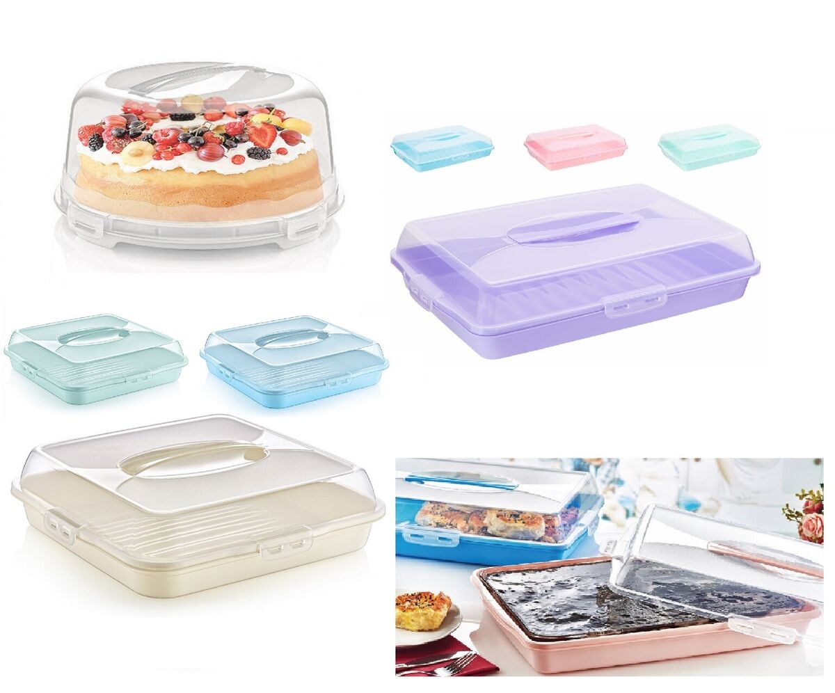 Epl. Mbajtese torte 35x35x11cm kapak plastik katrore