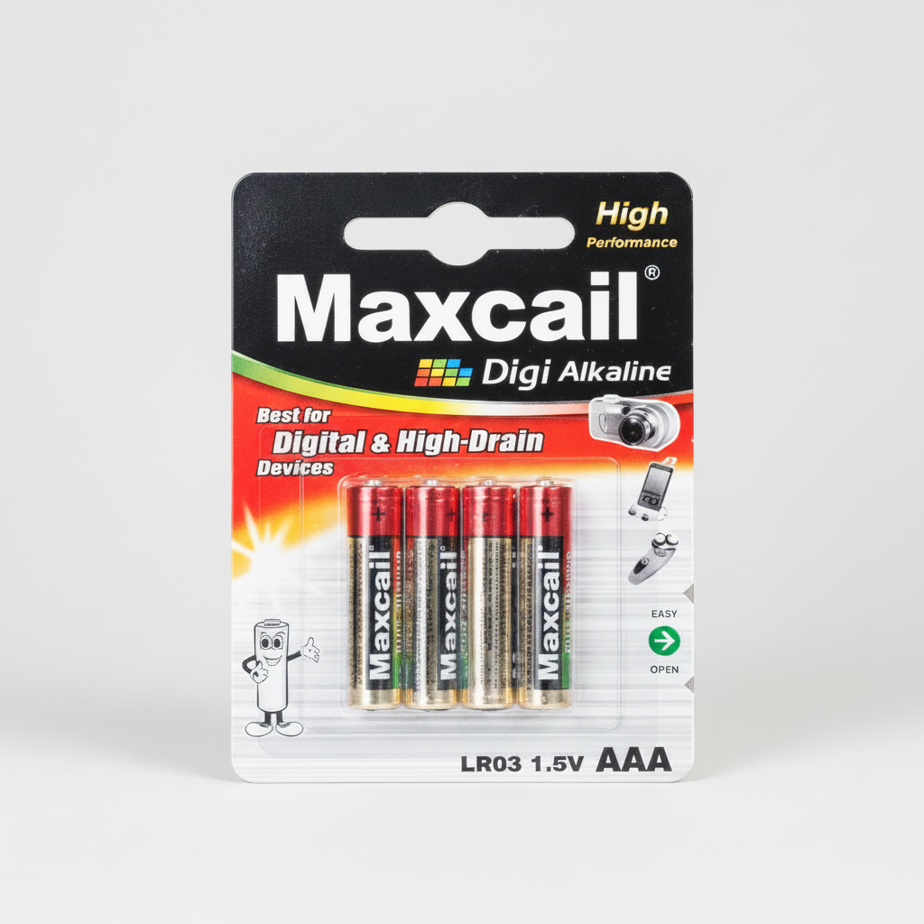 A. BATERI MAXCAIL  4PCS AAA ALKALINE (360) 18435-14