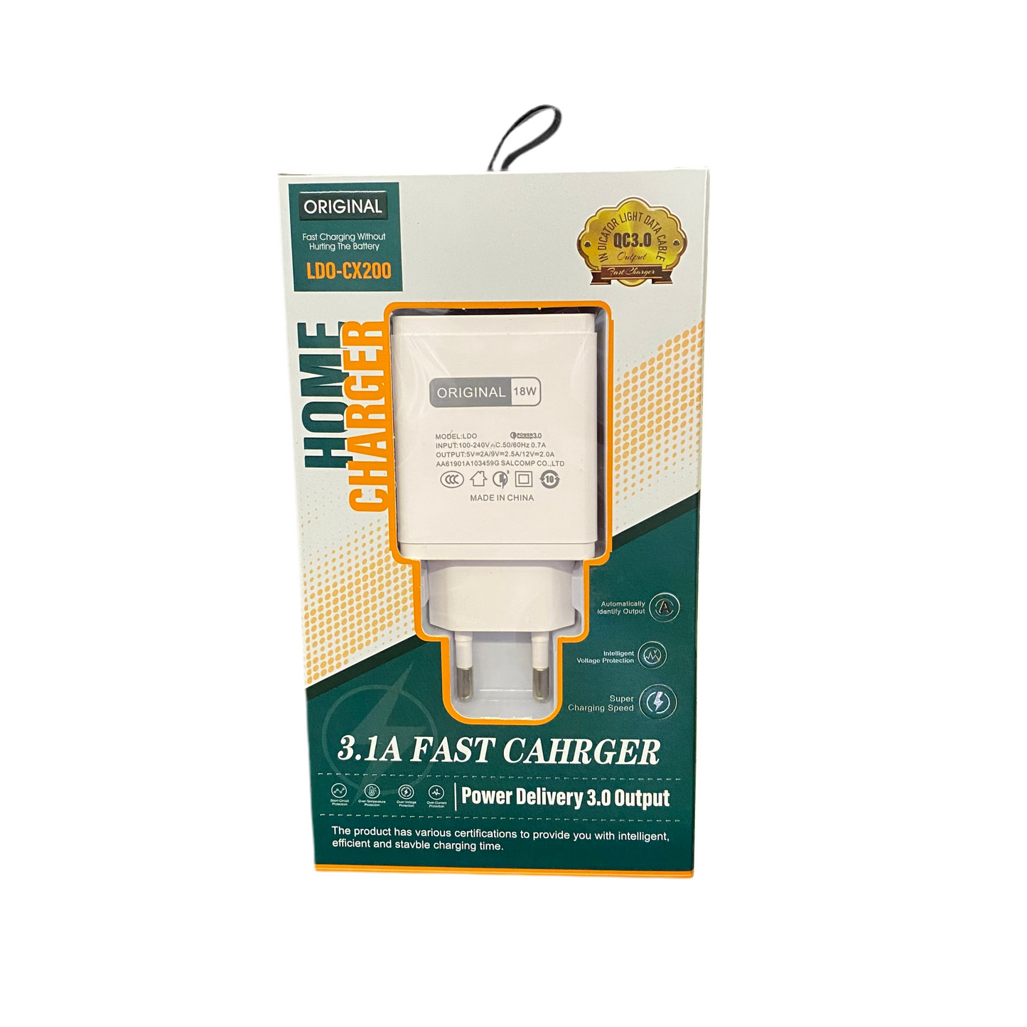 At. ADAPTER ME KABELL SAMSUNG  FAST CAHRGER  TYPE-C TO USB 3.1A