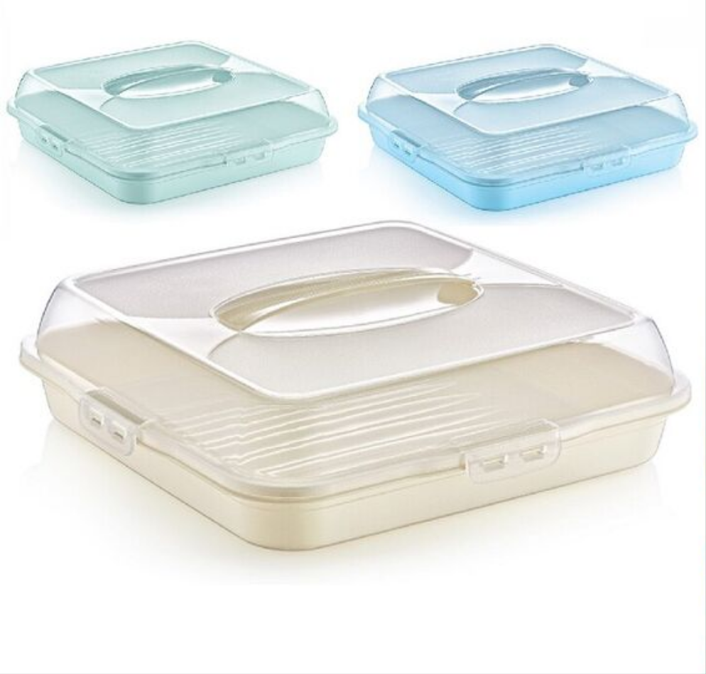 Epl. Mbajtese torte 35x35x11cm kapak plastik katrore