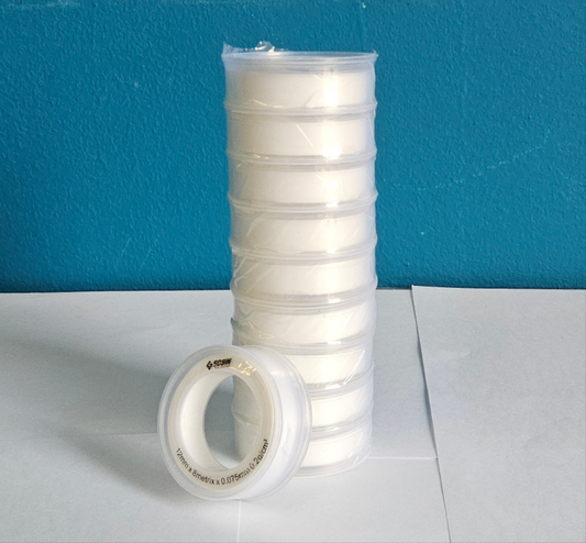 MP. tefllon i ëvovël i bardhe per gypa 12mm x 8m x 0.075mm x .0.2g/cm³
