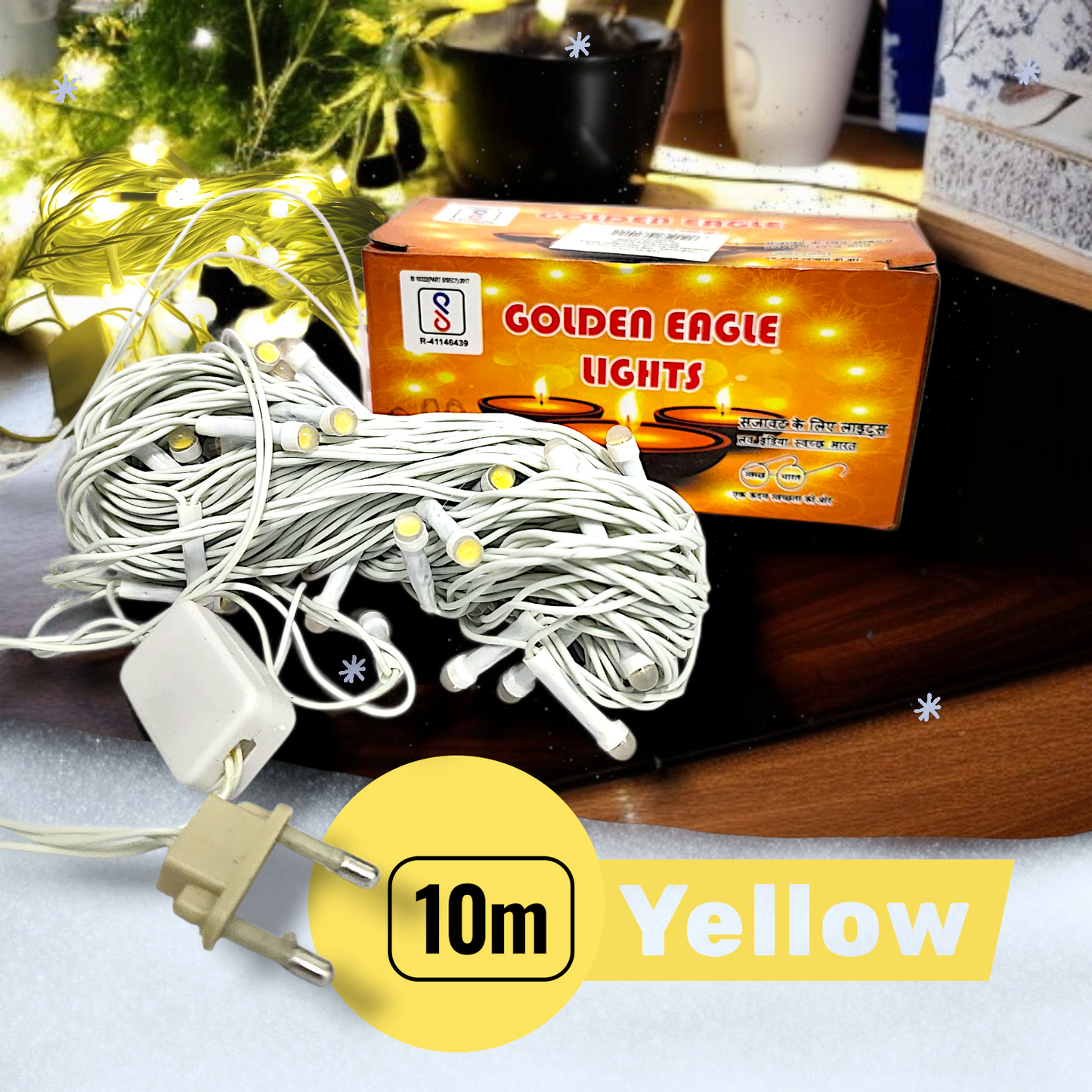 01 DF. LED LIGHT 10M YELLOW COLOR (100) 714-1