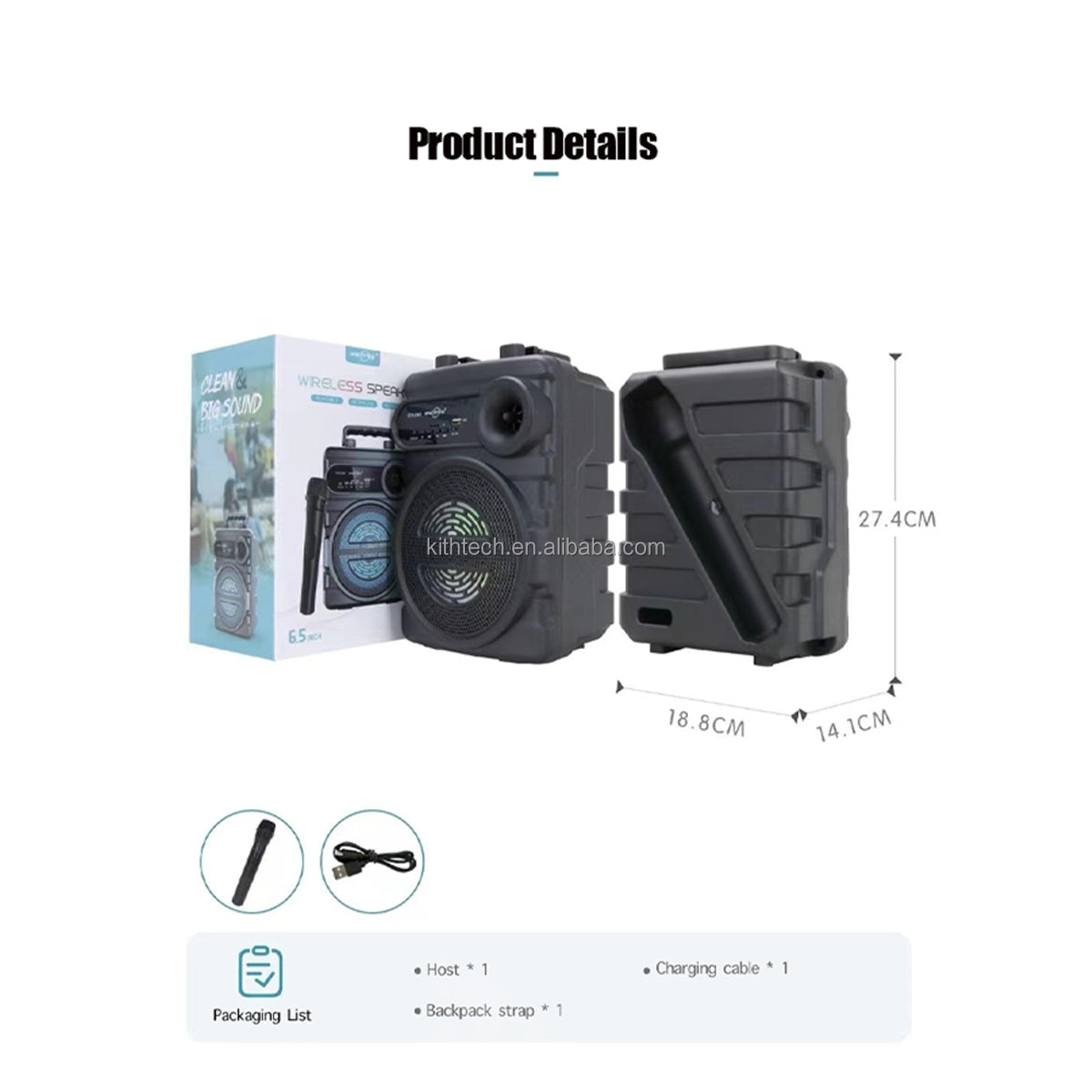 AT. Speaker me mikrofon 6.5 inch