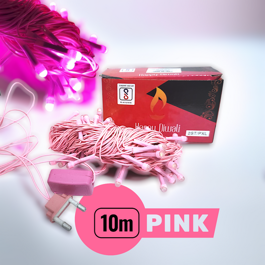 02 DF. LED LIGHT 10M  PINK COLOR (100) 714-2