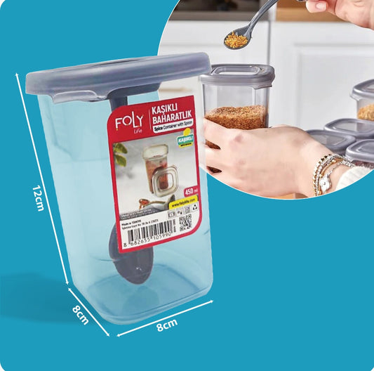Epl. Kutu plastike me luge 450ml